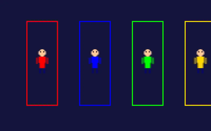 德州扑克像素角色选择界面